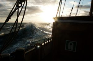 Nordseewellen bei stürmischer See