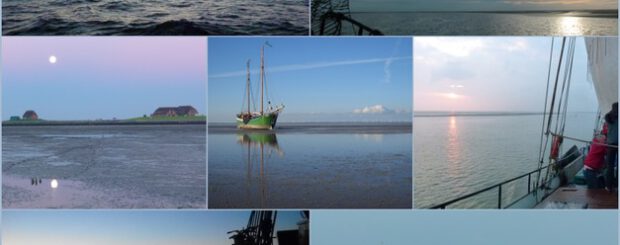 Collage Segeln im Wattenmeer